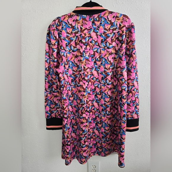 Floral Long Sleeve Dress - Pink and Black - Picture 11 of 11
